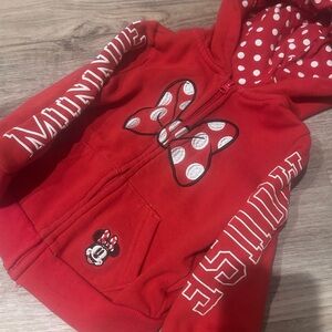 Disney Red Minnie Mouse Kids Hoodie
